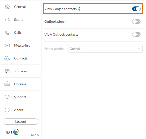 Contacts - View Google Contacts