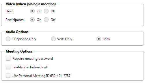 Meetings Desktop App - Schedule Meeting - Enable Join Before Host